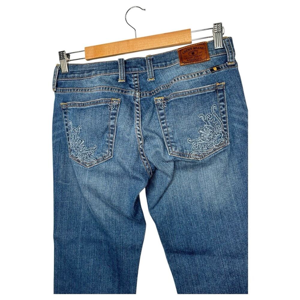 Lucky Brand Jeans Womens 4 Blue Cropped Sweet N Crop Denim Boho Festival 7W11249 - Picture 7 of 12